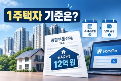종부세 1주택자 기준 대표 이미지