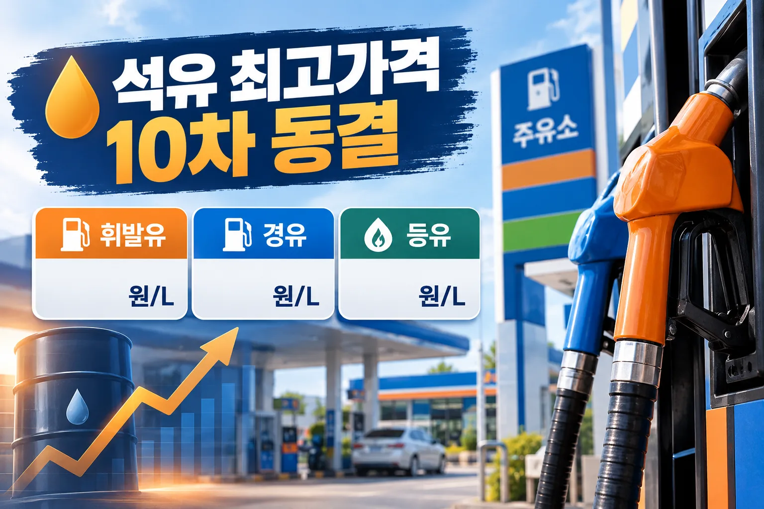 석유 최고가격 10차 동결 대표 이미지