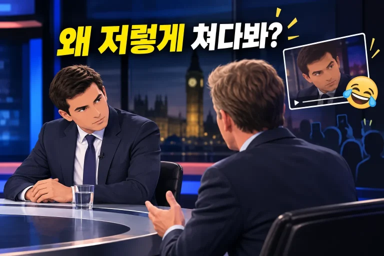 방송 중 4초간 상대를 응시한 남자 대표 이미지