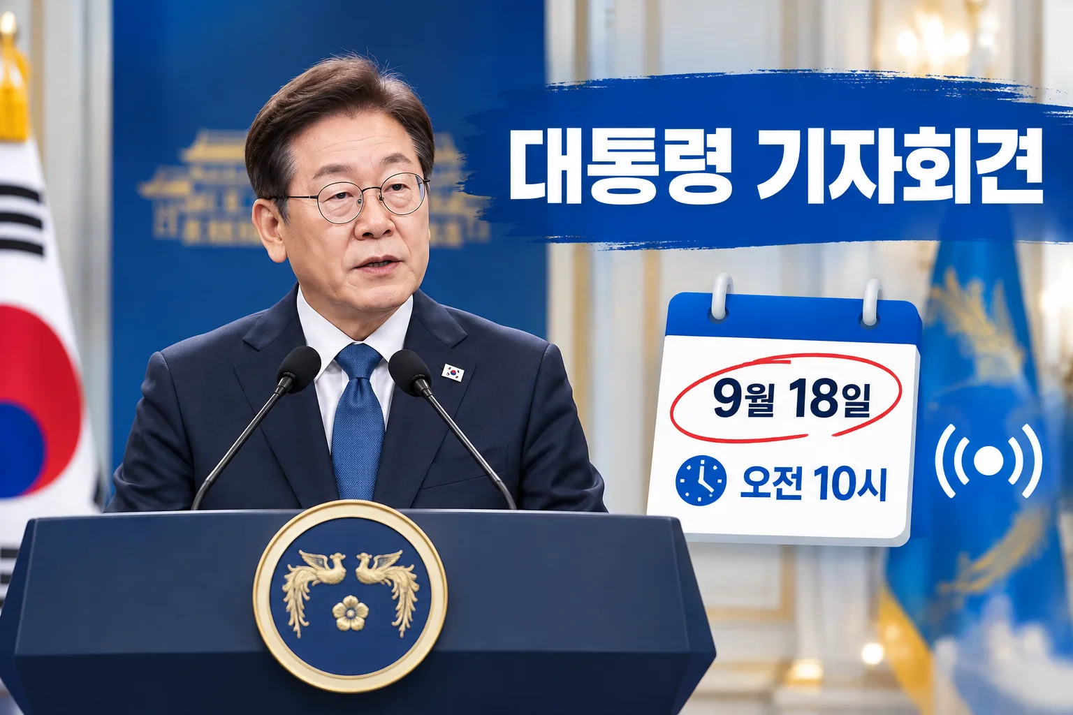 이재명 대통령 9월 18일 기자회견 대표 이미지