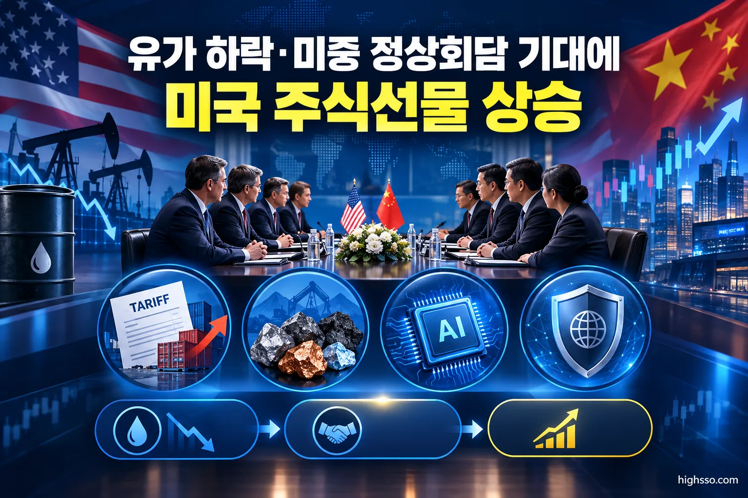 미중 정상회담에서 논의될 관세 핵심 광물 AI 규제