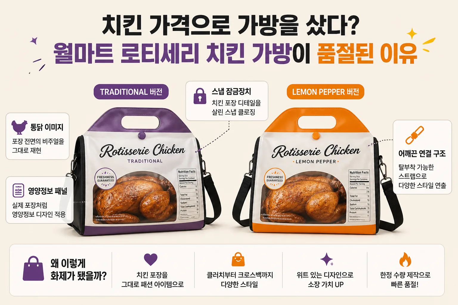 월마트 로티세리 치킨 가방 핵심 정보