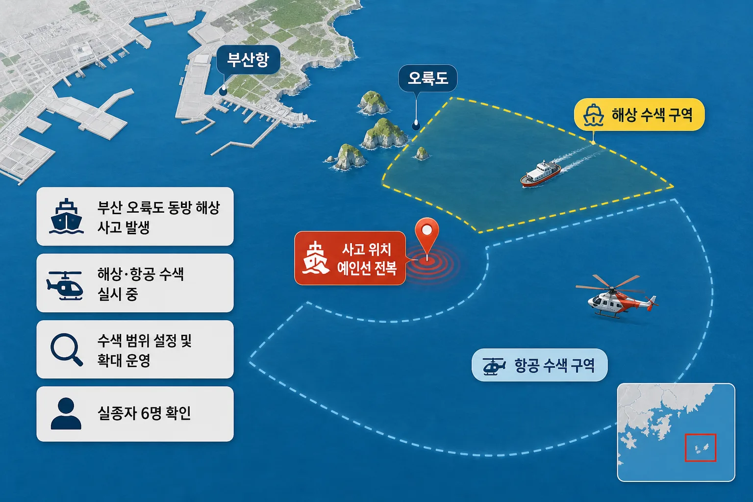부산 오륙도 예인선 전복 사고 핵심 정보