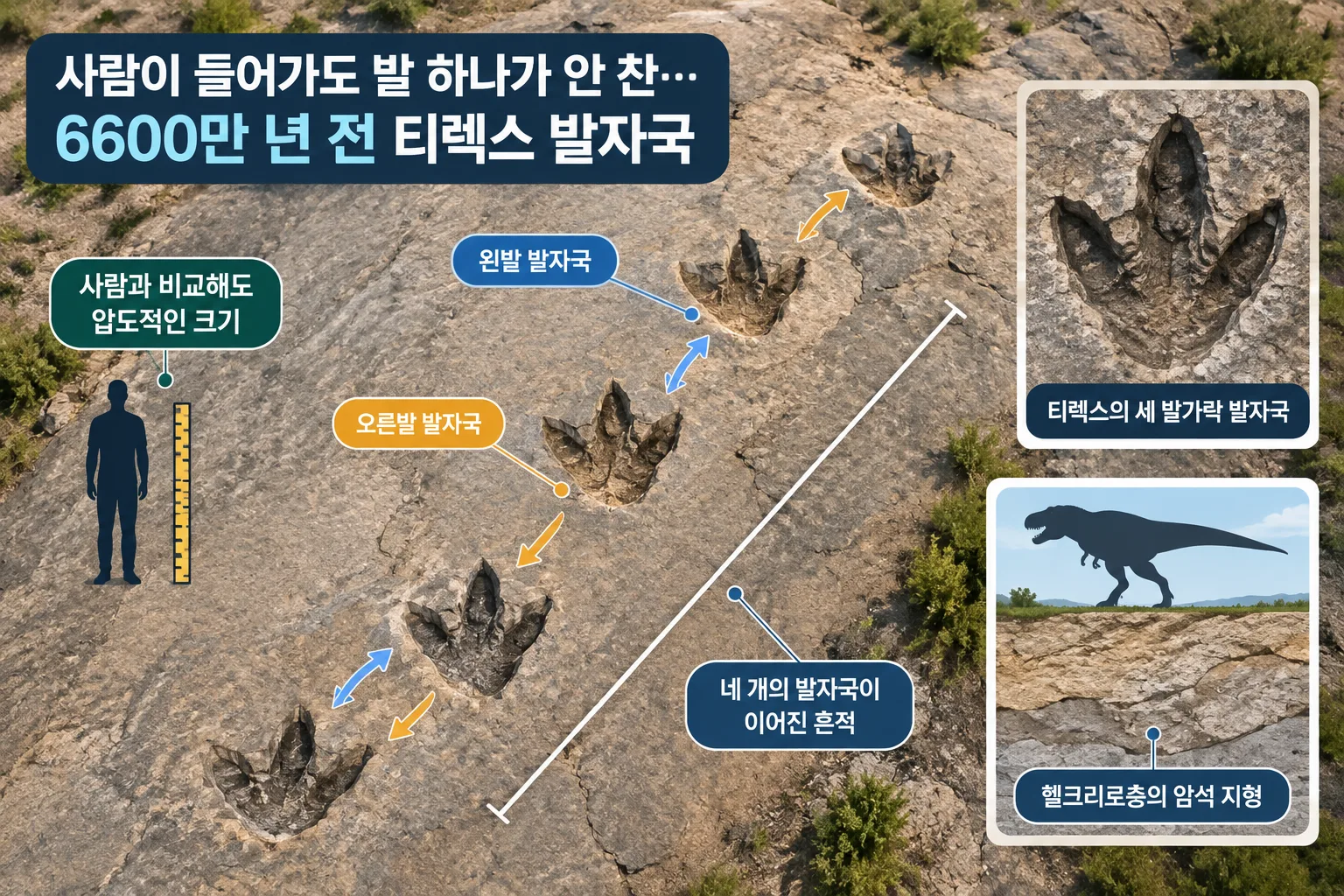 티렉스 발자국 핵심 정보