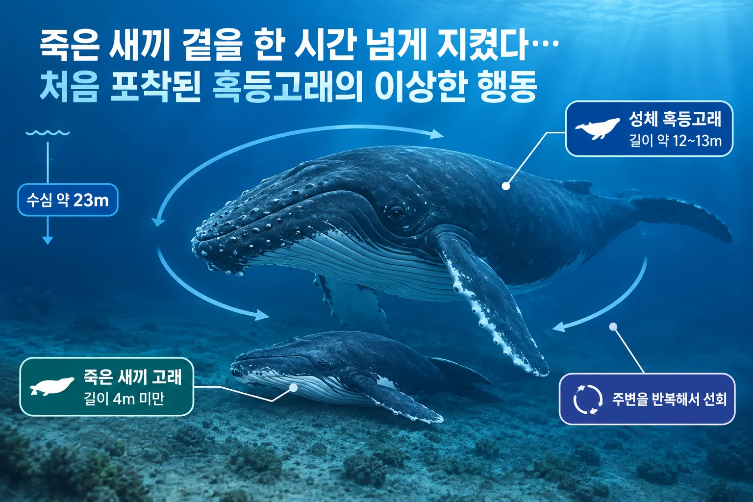 혹등고래의 이상한 행동 핵심 정보