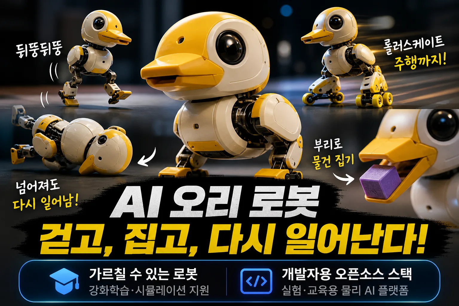 오리처럼 걷고 롤러스케이트까지 탄다…허깅페이스 오리 로봇의 정체 대표 이미지