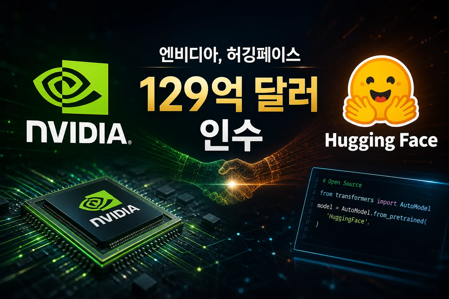 엔비디아 허깅페이스 인수 대표 이미지