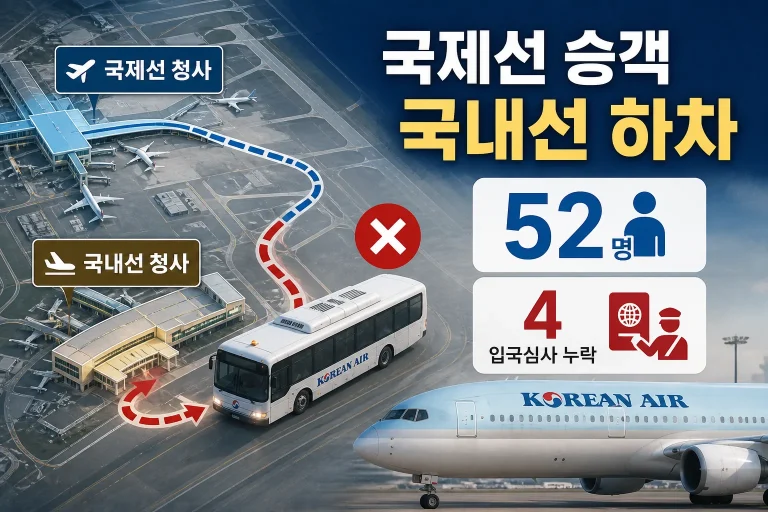 대한항공 국제선 승객 국내선 청사 대표 이미지