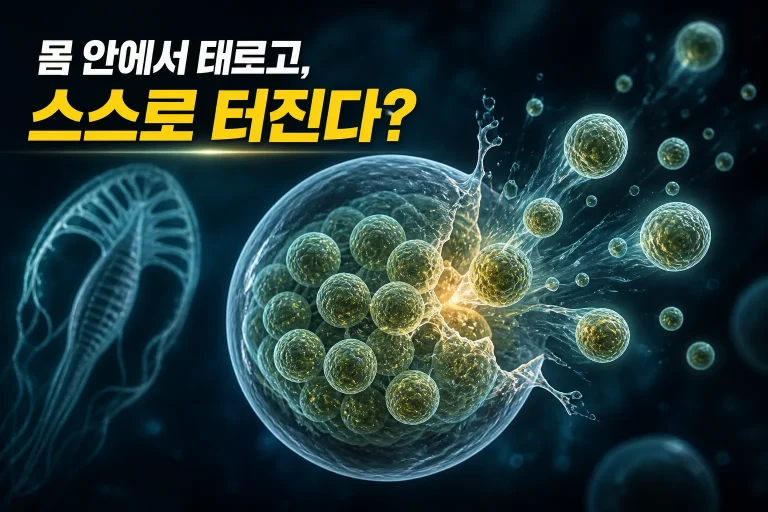 몸 안에서 새끼를 만든 뒤 스스로 터지는 미생물 대표 이미지