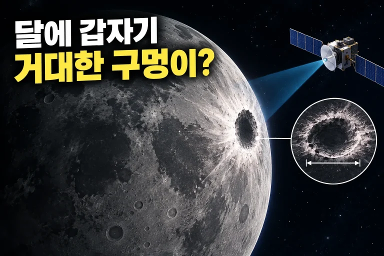 달에 갑자기 거대한 구멍이 생겼다 대표 이미지
