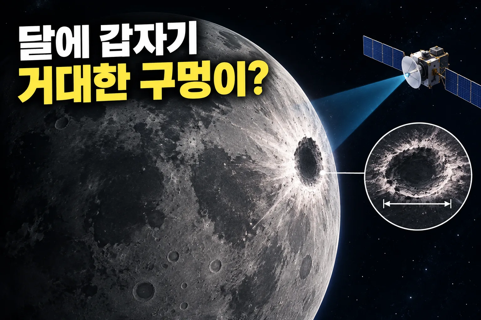 달에 갑자기 거대한 구멍이 생겼다 대표 이미지