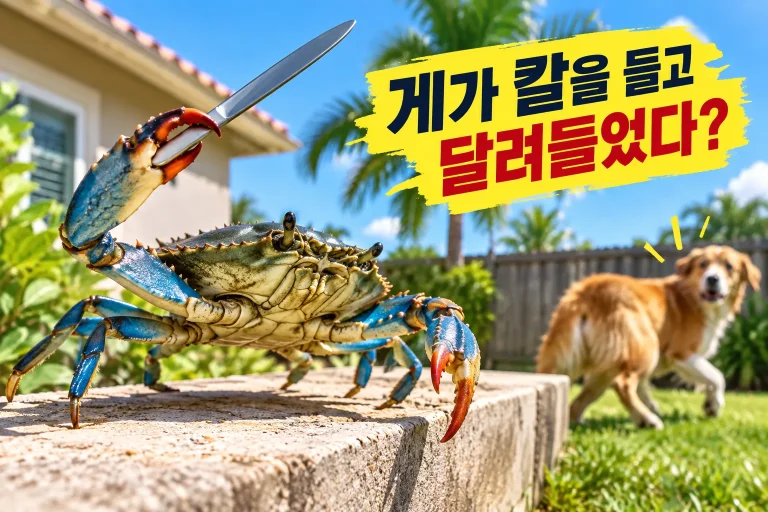 게가 칼을 들고 달려들었다 대표 이미지