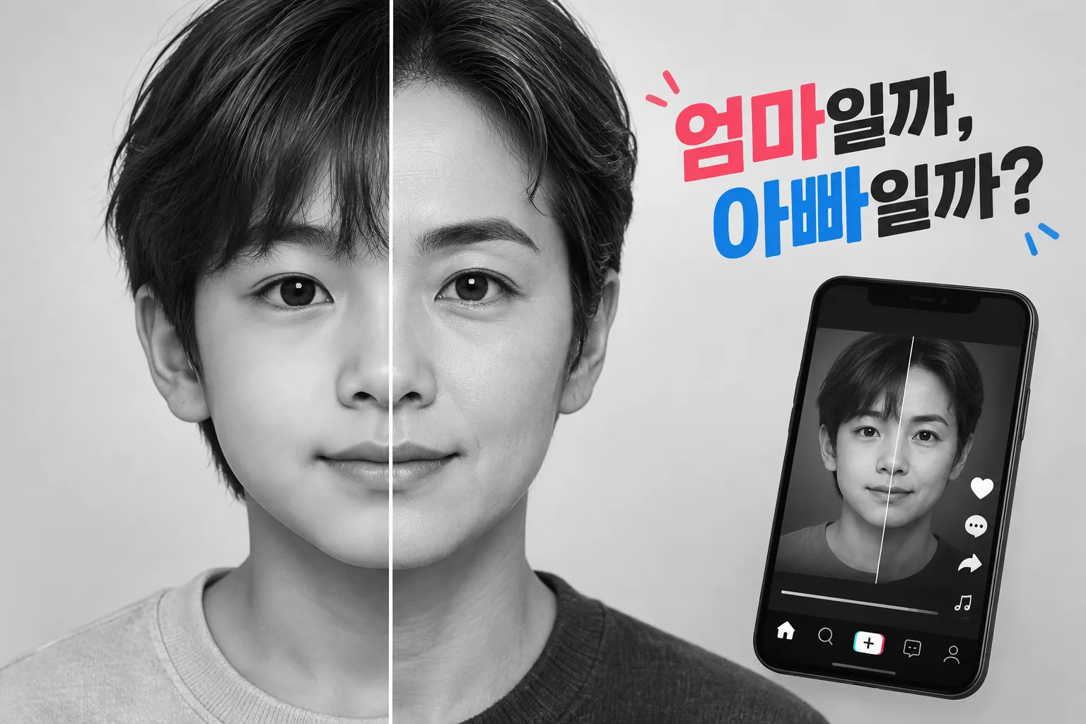 얼굴 반쪽 합성 대표 이미지