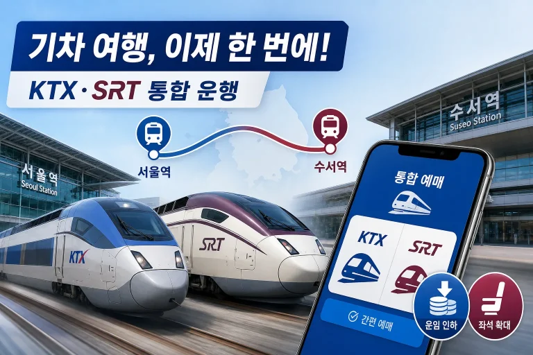 KTX·SRT 통합 운행 대표 이미지