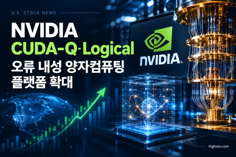 NVIDIA CUDA-Q Logical과 오류 내성 양자컴퓨팅 생태계를 보여주는 인포그래픽