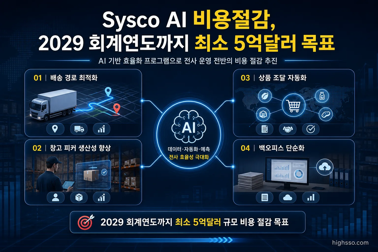 Sysco AI 효율화의 공급망 조달 물류 및 백오피스 개선 영역