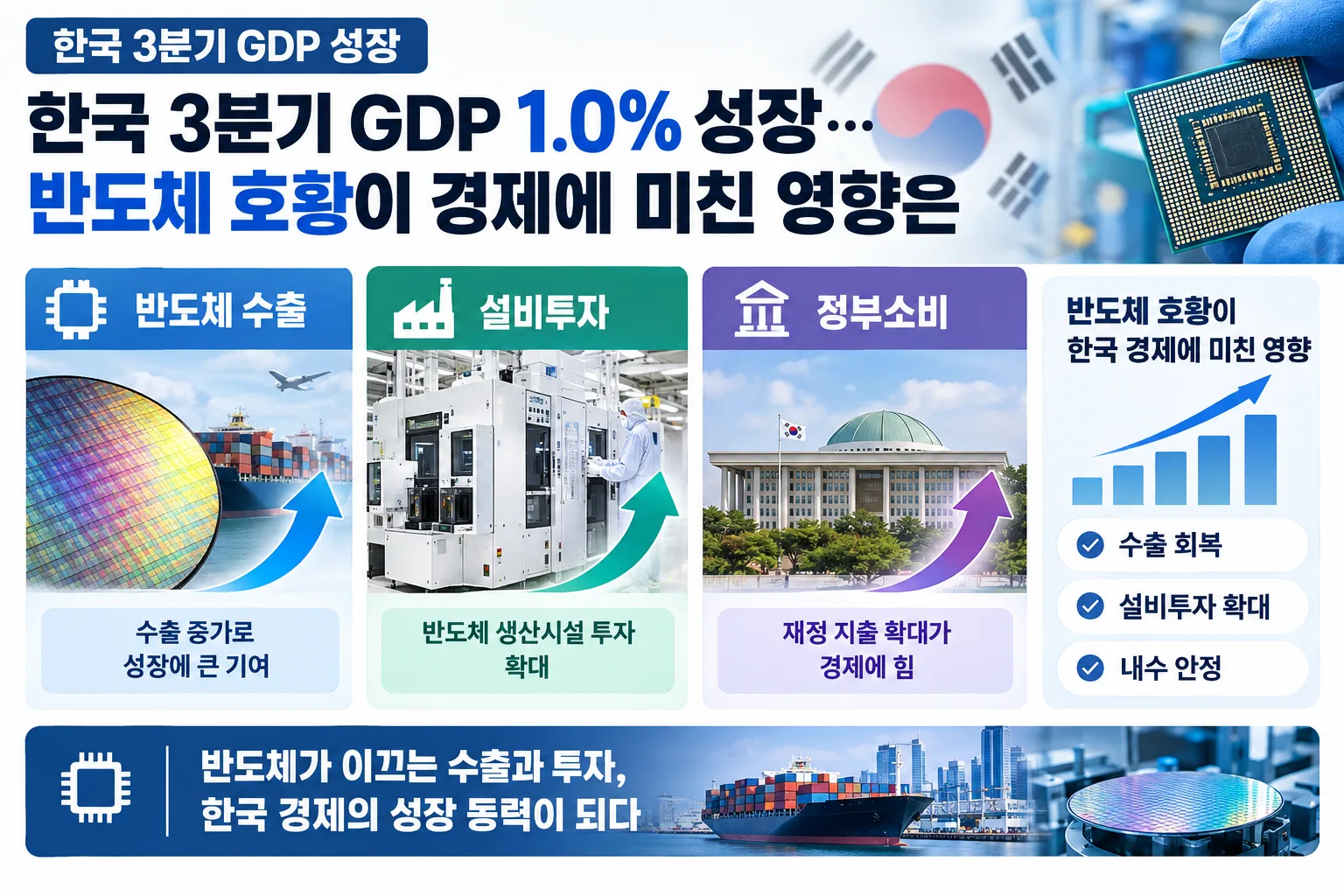 한국 3분기 GDP 1.0% 성장 핵심 정보