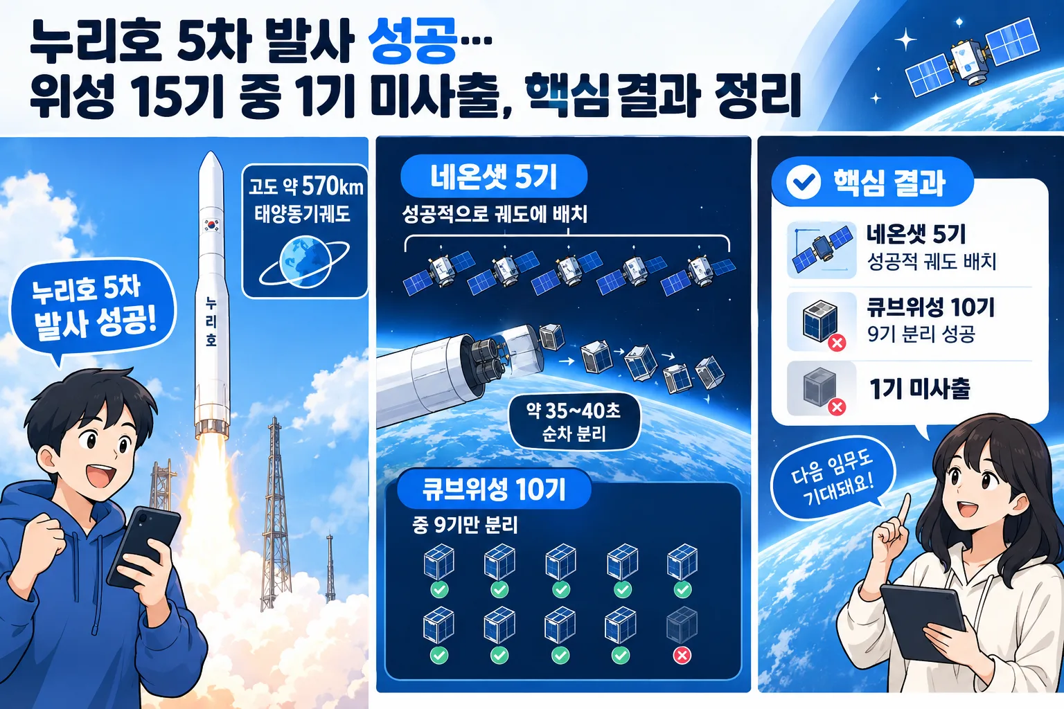 누리호 5차 발사 성공 핵심 정보