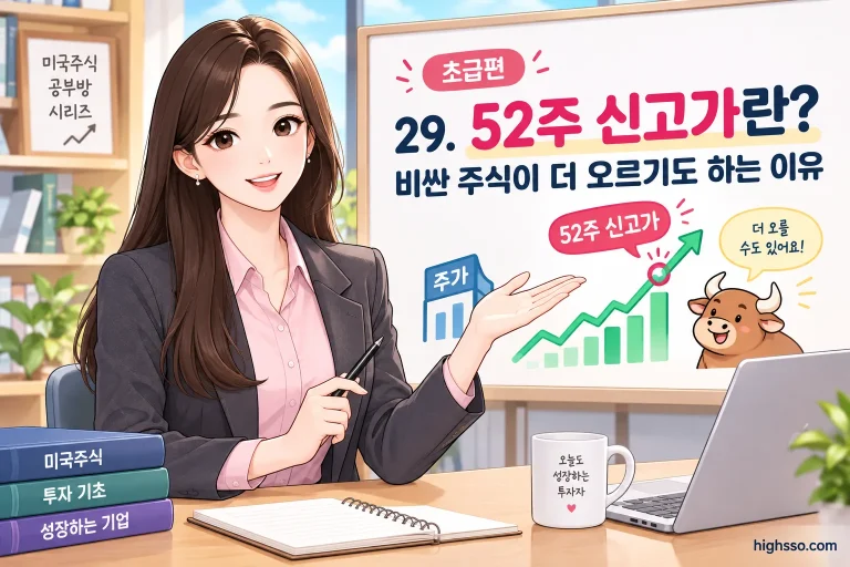 최근 1년 최고점을 돌파한 52주 신고가 주가 차트 인포그래픽