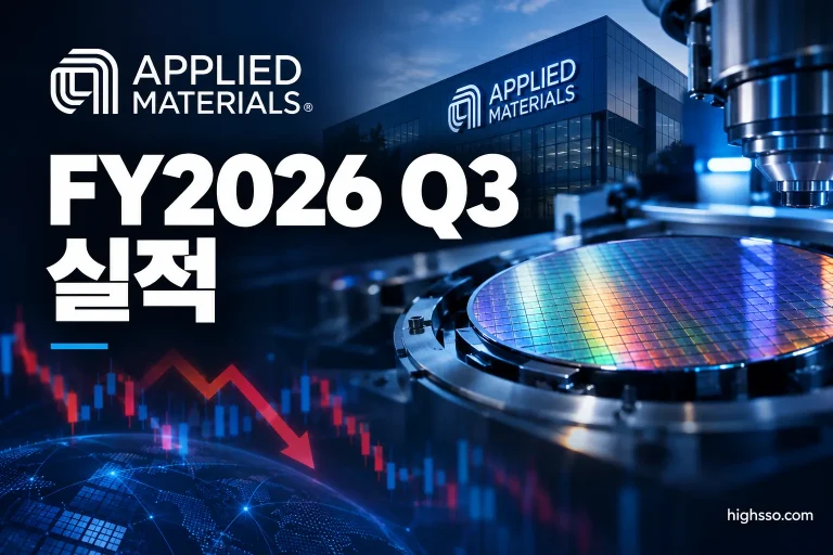Applied Materials FY2026 Q3 실적과 매출 EPS 가이던스 및 주가 반응을 정리한 인포그래픽