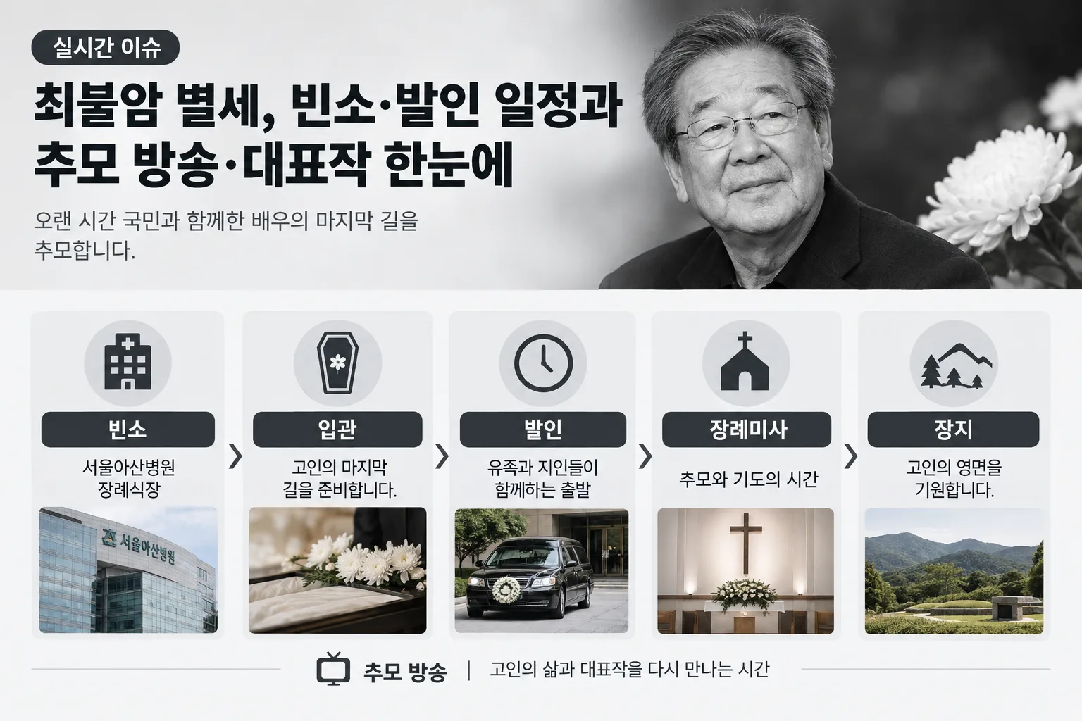 최불암 별세 핵심 정보