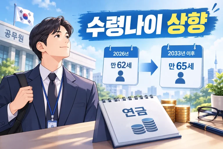 공무원연금 수령나이 상향 대표 이미지