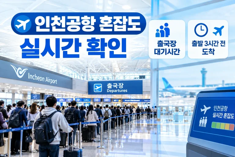 인천공항 혼잡도 실시간 확인 대표 이미지