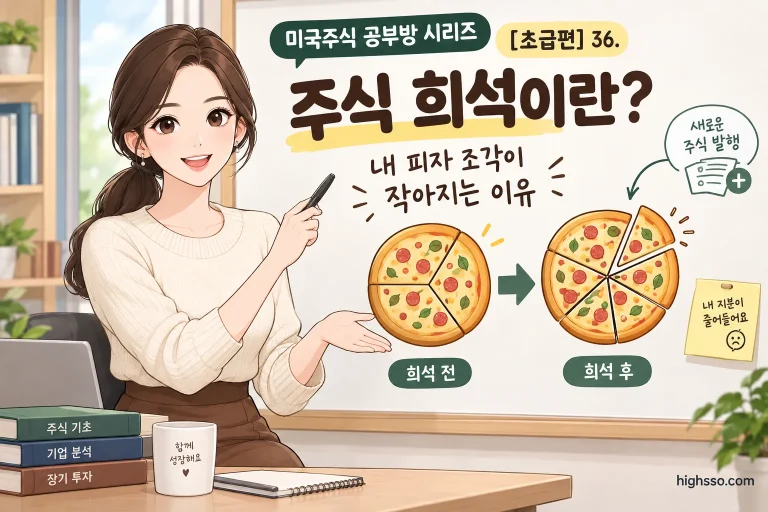 피자 조각 비유로 설명한 주식 희석의 개념