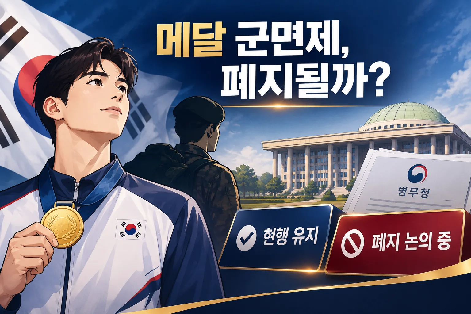메달 군면제 폐지 대표 이미지
