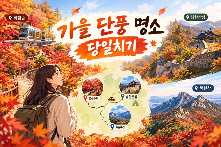 서울 근교 단풍 명소 당일치기 대표 이미지