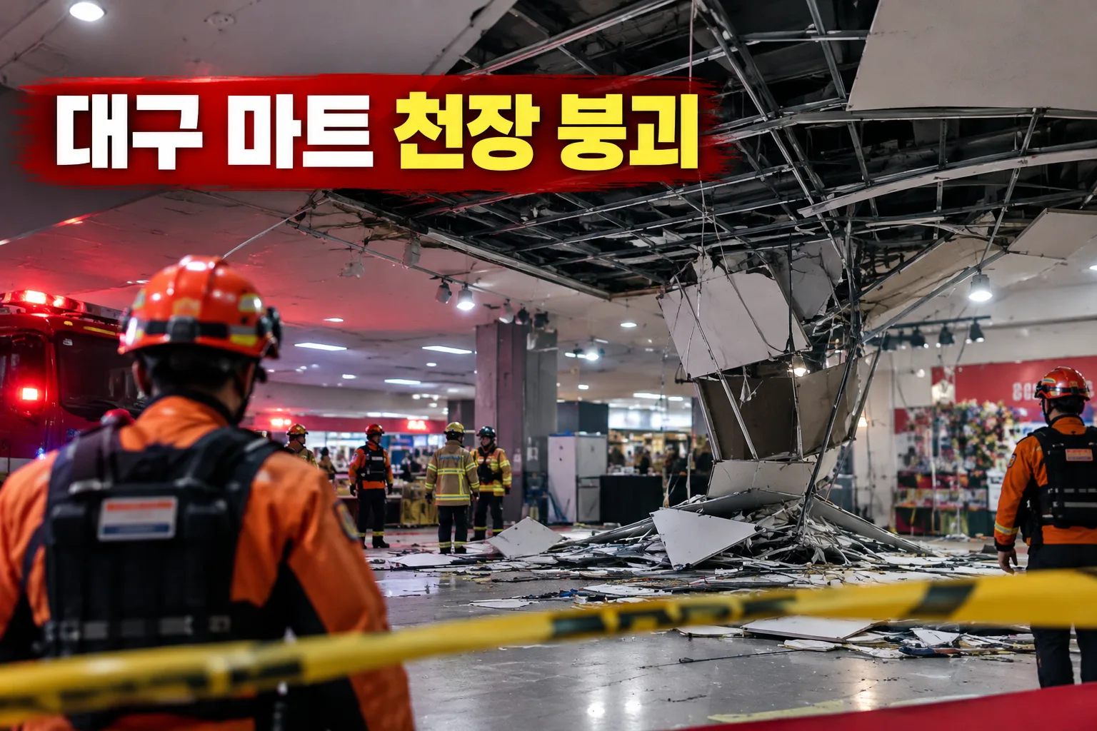 대구 마트 천장 붕괴 사고 대표 이미지
