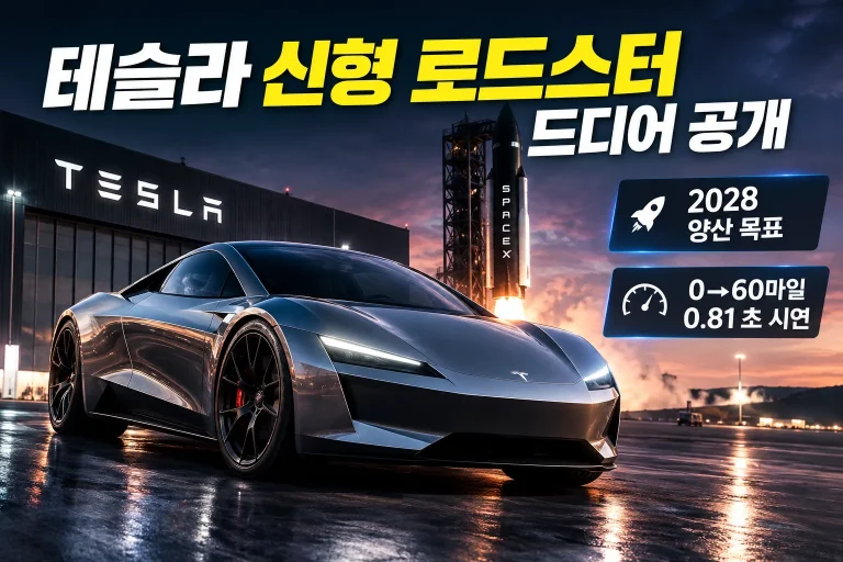 테슬라 로드스터 공개 결과 대표 이미지