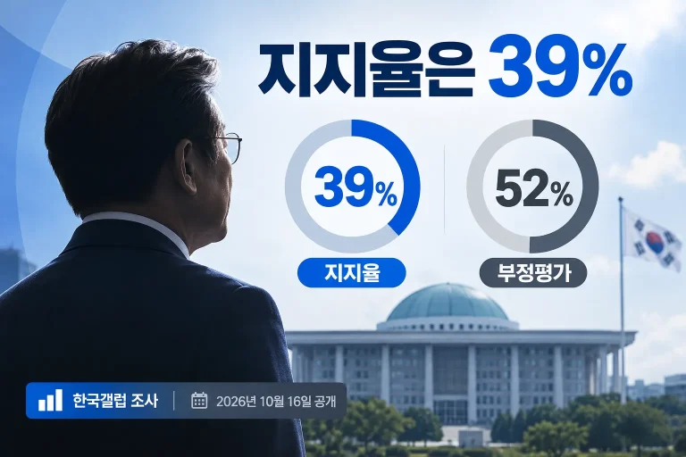 이재명 대통령 지지율 대표 이미지