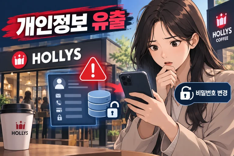 할리스 개인정보 유출 대표 이미지