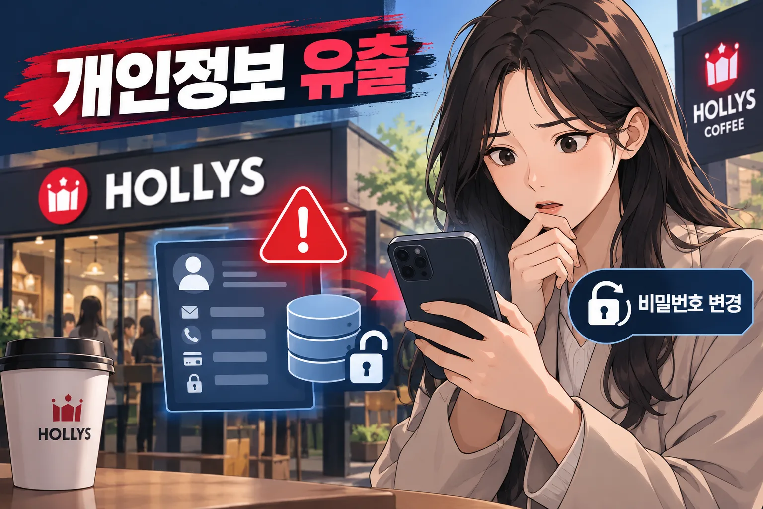 할리스 개인정보 유출 대표 이미지