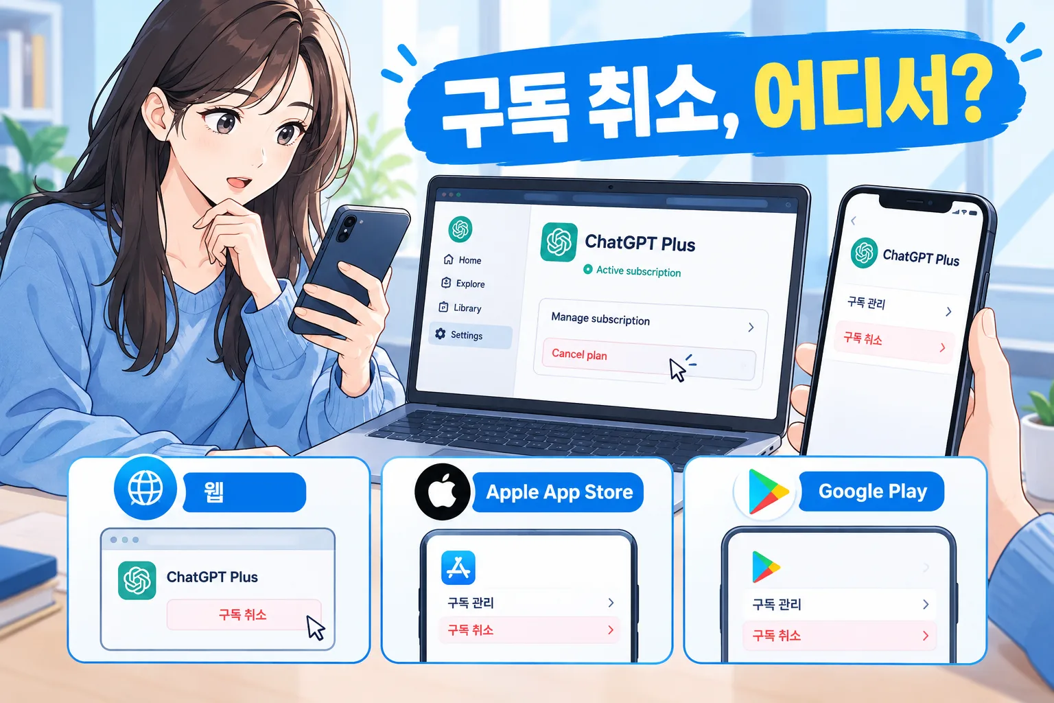 챗GPT Plus 해지 대표 이미지