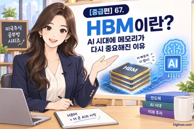 AI 시대 HBM의 뜻과 메모리 칩 구조를 보여주는 인포그래픽