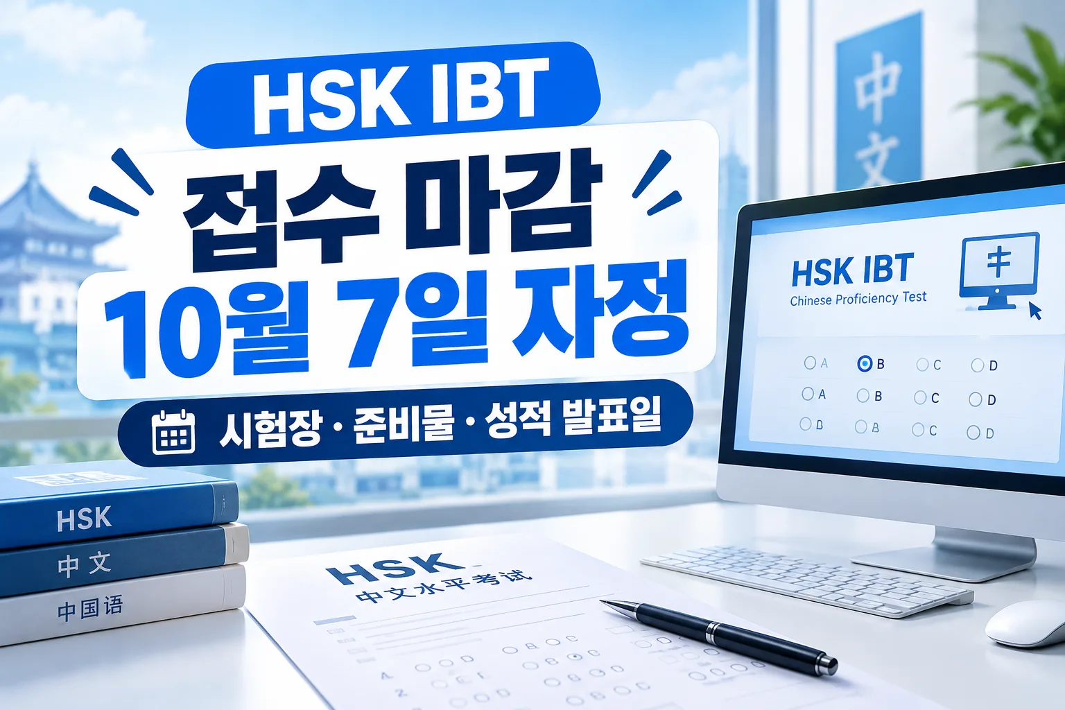 HSK IBT 10월 시험 접수 마감 대표 이미지