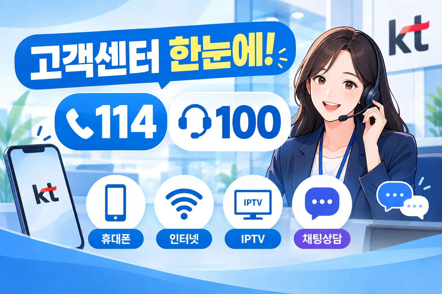 KT 고객센터 전화번호 대표 이미지
