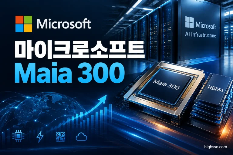 마이크로소프트 Maia 300의 2027년 멀티기가와트 AI 데이터센터 배치 계획