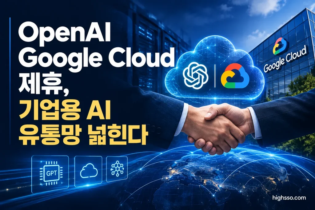 OpenAI Google Cloud 제휴와 기업용 AI 모델 유통 확대를 보여주는 대표 이미지