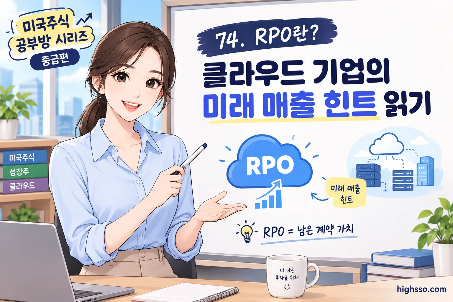 RPO 뜻과 클라우드 기업의 미래 매출을 설명하는 인포그래픽